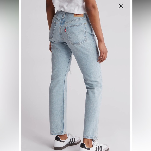 Levi's Denim - Levi’s 501 Ripped High Waist Straight Leg Jeans